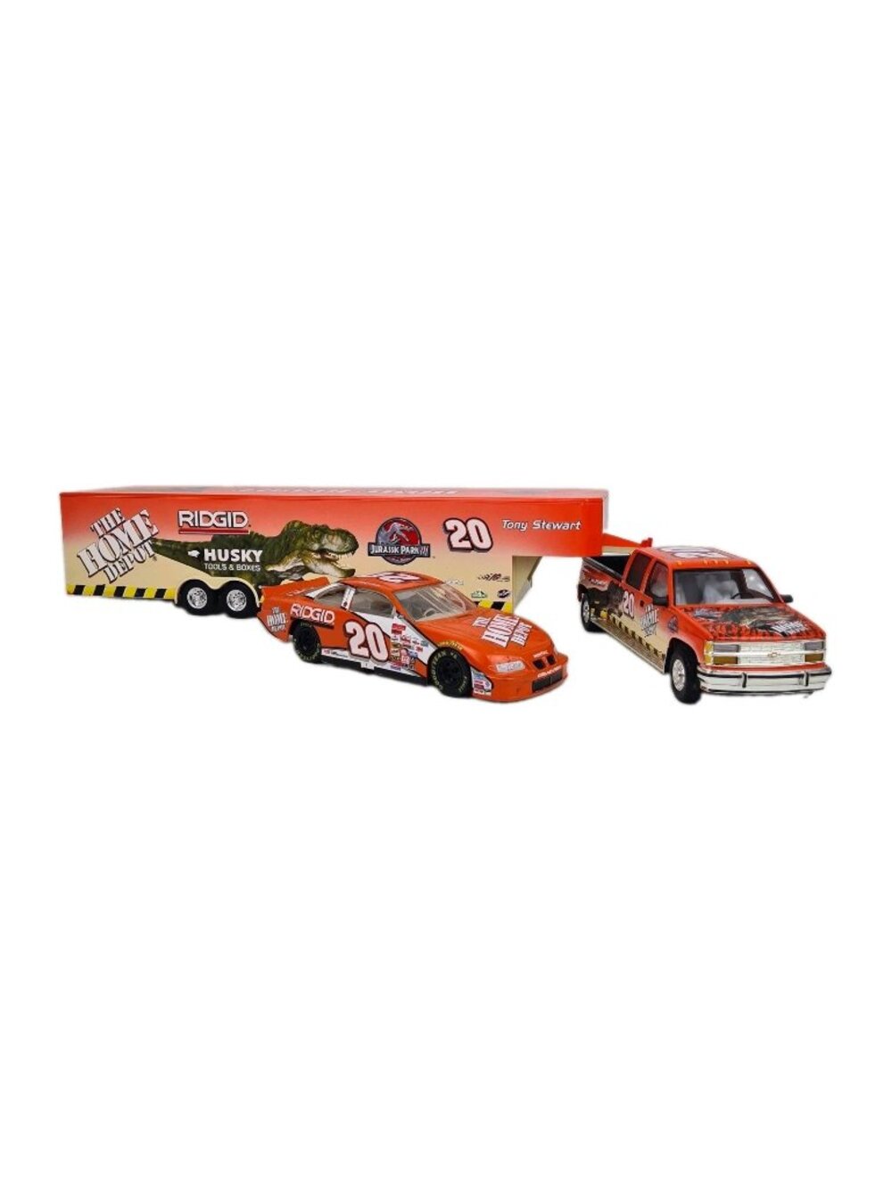 Action Tony Stewart Home Depot 20 Jurassic Park III 1:24 Scale Truck And Trailer